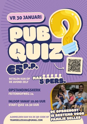 Pubquiz t.b.v. familie Selles