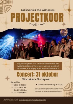 Benefietconcert 31 oktober in de Sionskerk