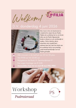 Workshop Psalmsieraad Dorpskerk op 4 juni 2026